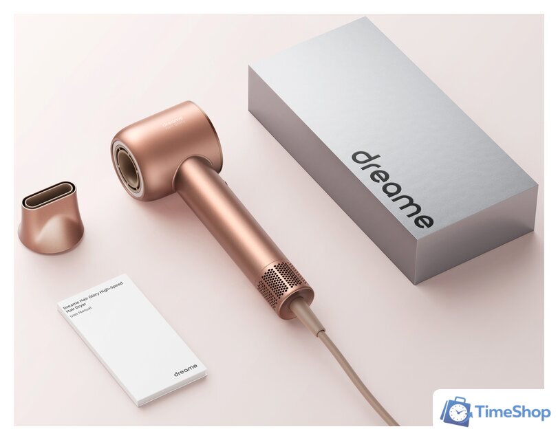 Фен Dreame Hairdryer Glory AHD6A-RS (с переходником на евровилку, розовое золото) - Изображение №1 — Интернет-магазин Time-Shop