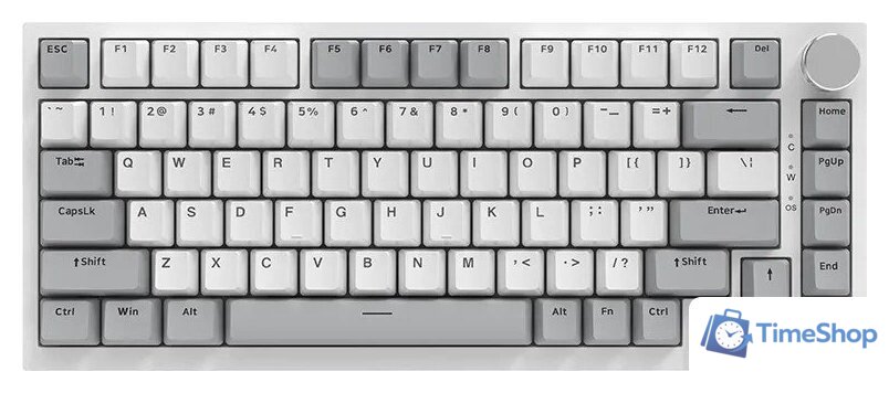 Клавиатура Ajazz AK820 (серый/белый, Ajazz Red) - Изображение №1 — Интернет-магазин Time-Shop