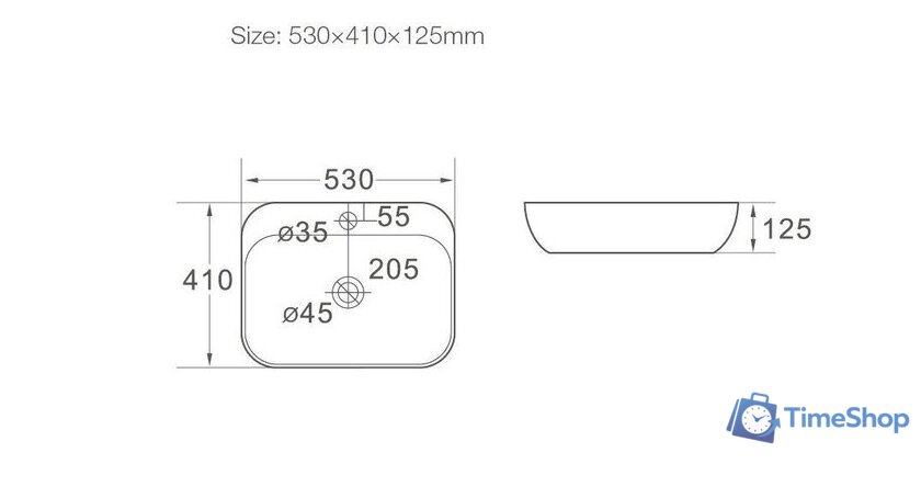 Умывальник SantiLine SL-1024 - Изображение №2 — Интернет-магазин Time-Shop