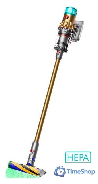 Пылесос Dyson V12 Detect Slim Absolute hepa (золотой) - Изображение №2 — Интернет-магазин Time-Shop
