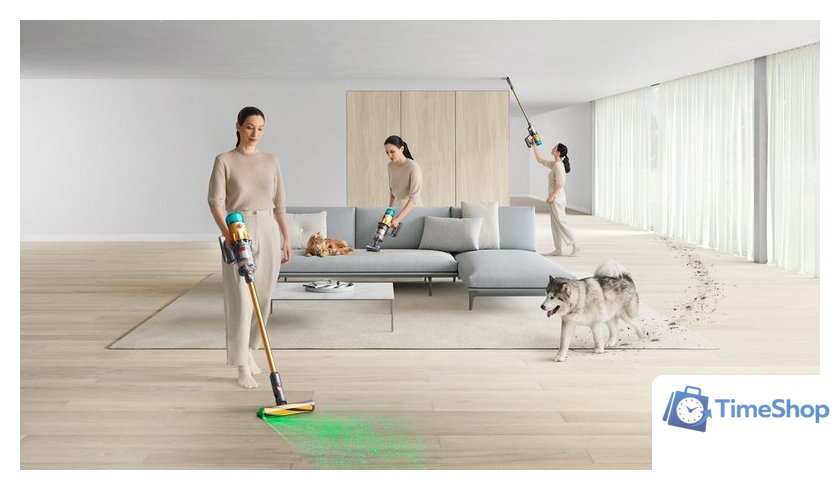 Пылесос Dyson V12 Detect Slim Absolute hepa (золотой) - Изображение №3 — Интернет-магазин Time-Shop
