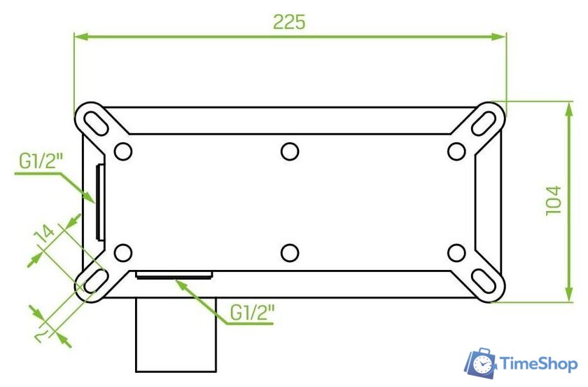 Смеситель Laveo Kvadrato BLQ 022P - Изображение №4 — Интернет-магазин Time-Shop