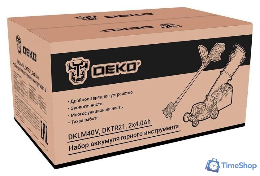  Deko DKLM40V и DKTR21 081-2035 (газонокосилка, триммер, 2 АКБ) - Изображение №7 — Интернет-магазин Time-Shop