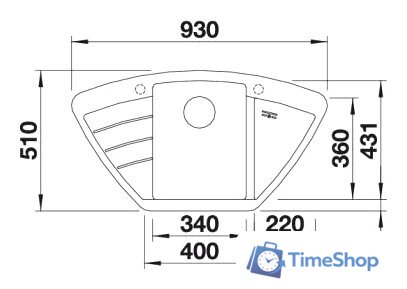 Кухонная мойка Blanco Zia 9 E (кофе) [515074] - Изображение №2 — Интернет-магазин Time-Shop