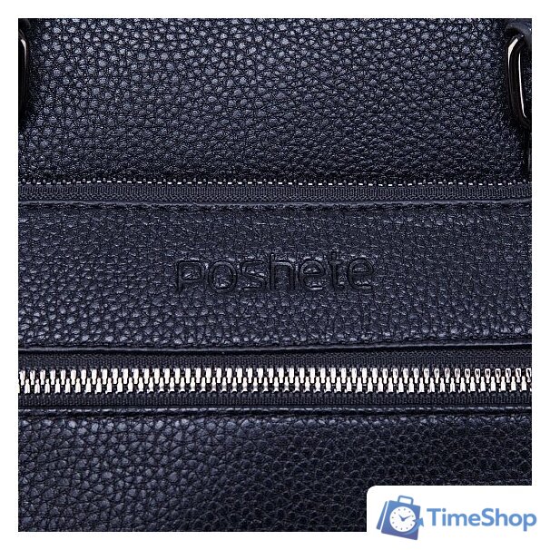 Мужская сумка Poshete 249-8193-8-BLK (черный) - Изображение №5 — Интернет-магазин Time-Shop