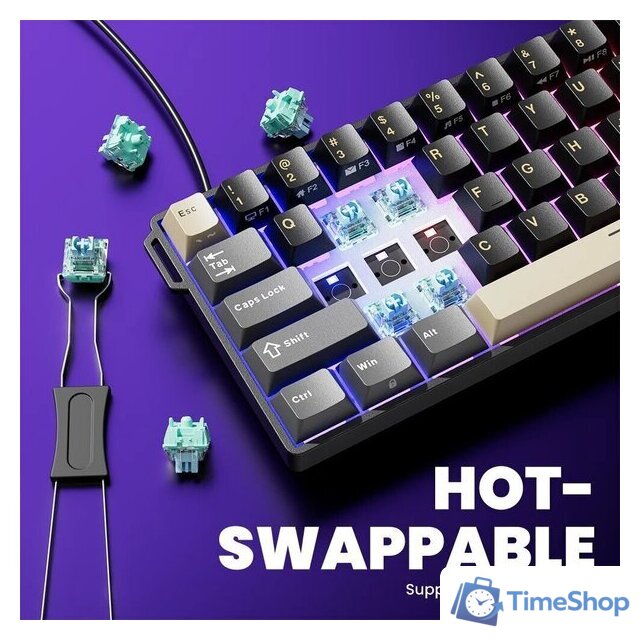 Клавиатура Royal Kludge RK68 HE Phantom (RK Mint) - Изображение №8 — Интернет-магазин Time-Shop