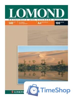 Фотобумага Lomond Матовая А4 140 г/кв.м. 100 листов (0102074) - Изображение №1 — Интернет-магазин Time-Shop
