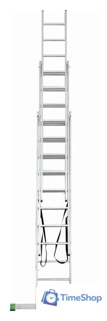 Лестница-стремянка Новая высота NV 223 алюминиевая трёхсекционная 3x11 ступеней - Изображение №4 — Интернет-магазин Time-Shop