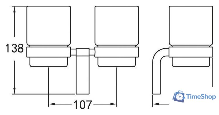 Стакан для зубной щетки и пасты Cezares Ultima CZR-F-8930A - Изображение №2 — Интернет-магазин Time-Shop