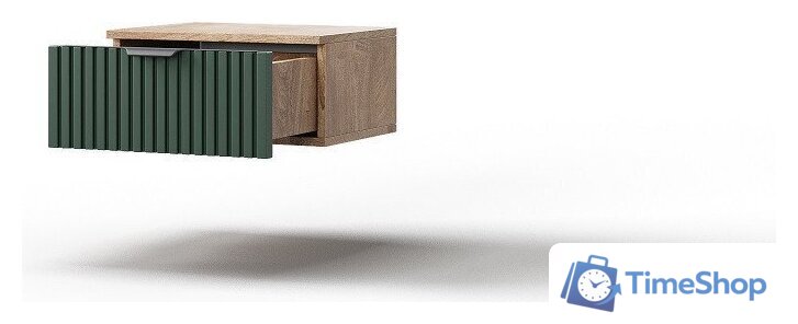 Тумба КМК Мебель 1Я Герта КМК 0979.19 (дуб канзас/SAT 22 зеленый мат) - Изображение №2 — Интернет-магазин Time-Shop