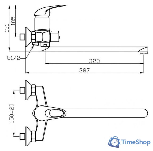 Смеситель Agger A0621100 - Изображение №12 — Интернет-магазин Time-Shop