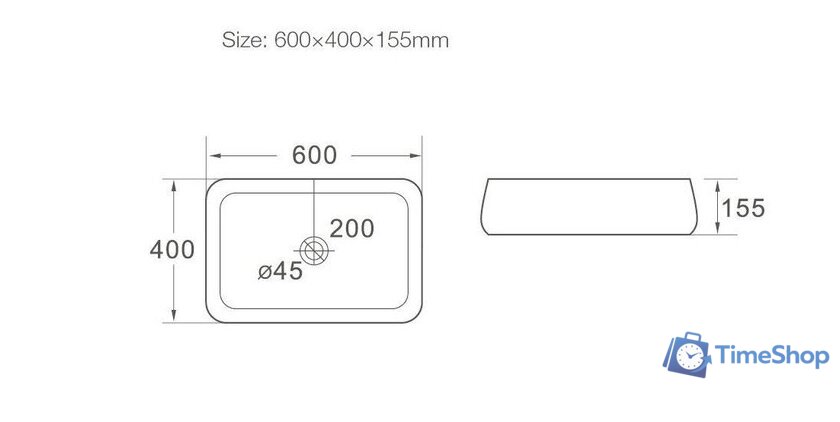 Умывальник SantiLine SL-1061 - Изображение №2 — Интернет-магазин Time-Shop