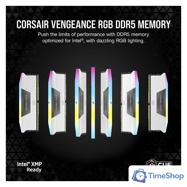 Оперативная память Corsair Vengeance RGB 2x32ГБ DDR5 5600 МГц CMH64GX5M2B5600C40W - Изображение №5 — Интернет-магазин Time-Shop