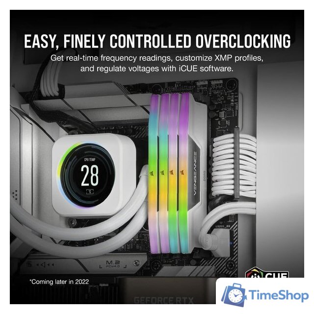 Оперативная память Corsair Vengeance RGB 2x32ГБ DDR5 5600 МГц CMH64GX5M2B5600C40W - Изображение №2 — Интернет-магазин Time-Shop