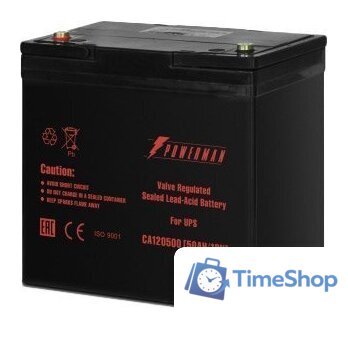 Аккумулятор для ИБП Powerman CA12500/UPS (12В/50 А·ч) - Изображение №1 — Интернет-магазин Time-Shop
