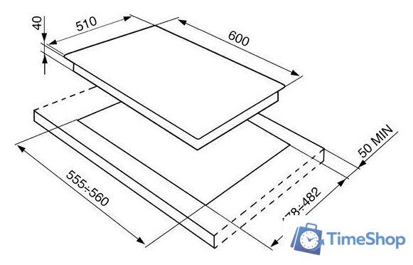 Варочная панель Smeg P260XGH - Изображение №2 — Интернет-магазин Time-Shop