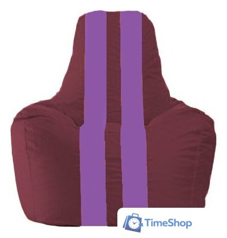 Кресло-мешок Flagman Спортинг С1.1-302 (бордовый/сиреневый) - Изображение №1 — Интернет-магазин Time-Shop