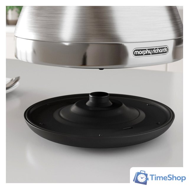 Электрический чайник Morphy Richards Venture Pyramid Silver 100130 - Изображение №5 — Интернет-магазин Time-Shop