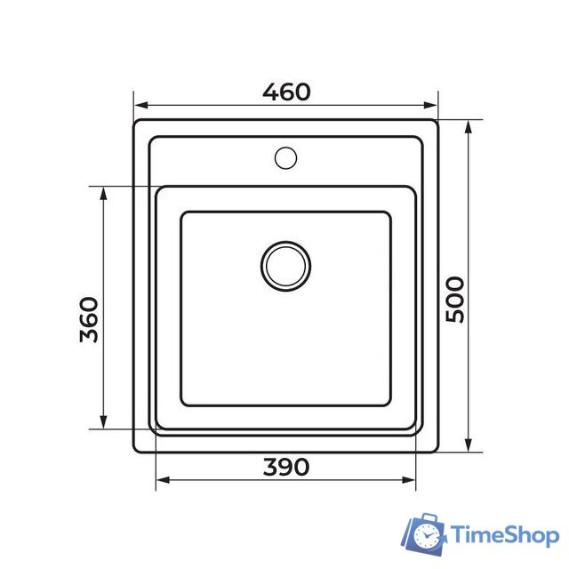 Кухонная мойка Granrus GR-460 (черный) - Изображение №2 — Интернет-магазин Time-Shop