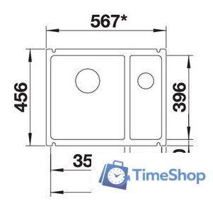 Кухонная мойка Blanco Subline 350/150-U (черный) - Изображение №5 — Интернет-магазин Time-Shop