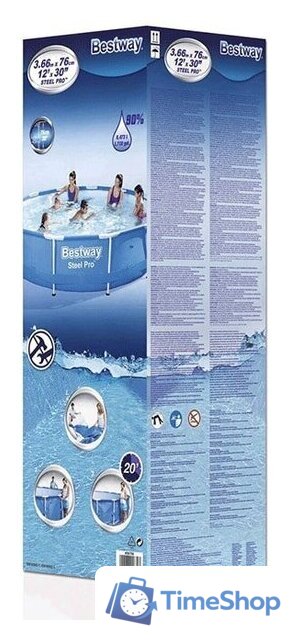 Каркасный бассейн Bestway Steel Pro 56706 (366х76) - Изображение №2 — Интернет-магазин Time-Shop