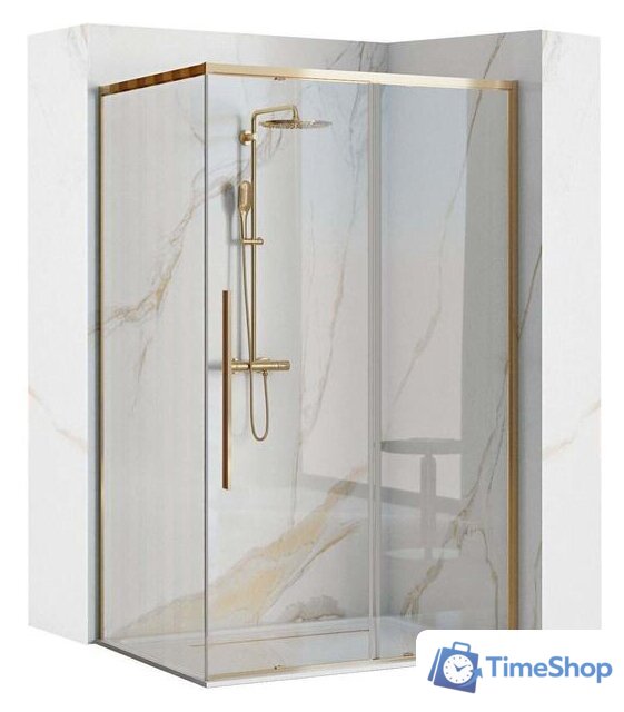 Душевой уголок Rea Solar 90x90 (золото/прозрачное стекло) - Изображение №1 — Интернет-магазин Time-Shop