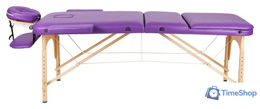 Массажный стол Atlas Sport 60 см складной 3-с деревянный (фиолетовый) - Изображение №2 — Интернет-магазин Time-Shop