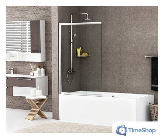 Стеклянная шторка для ванны Wasserkraft Main 41S02-100 - Изображение №1 — Интернет-магазин Time-Shop