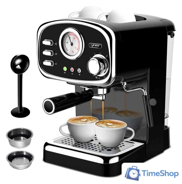 Рожковая кофеварка Yoer Breve EM01BK - Изображение №2 — Интернет-магазин Time-Shop