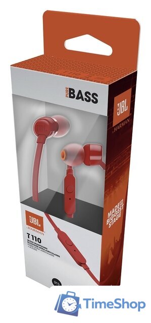 Наушники JBL Tune 110 (красный) - Изображение №8 — Интернет-магазин Time-Shop