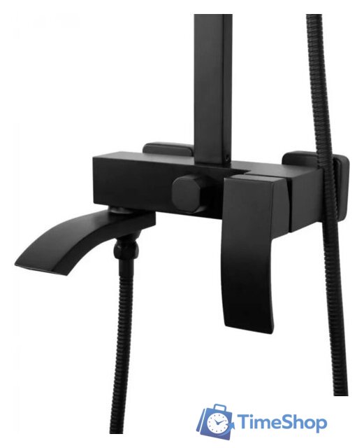 Душевая система  Hansberge H5077 (черный матовый) - Изображение №3 — Интернет-магазин Time-Shop