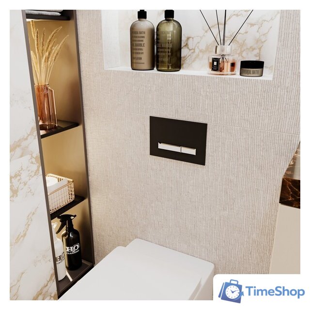 Инсталляция для унитаза Lavinia Boho Relfix 5 в 1 77010045 (матовый черный/белый пластик) - Изображение №3 — Интернет-магазин Time-Shop