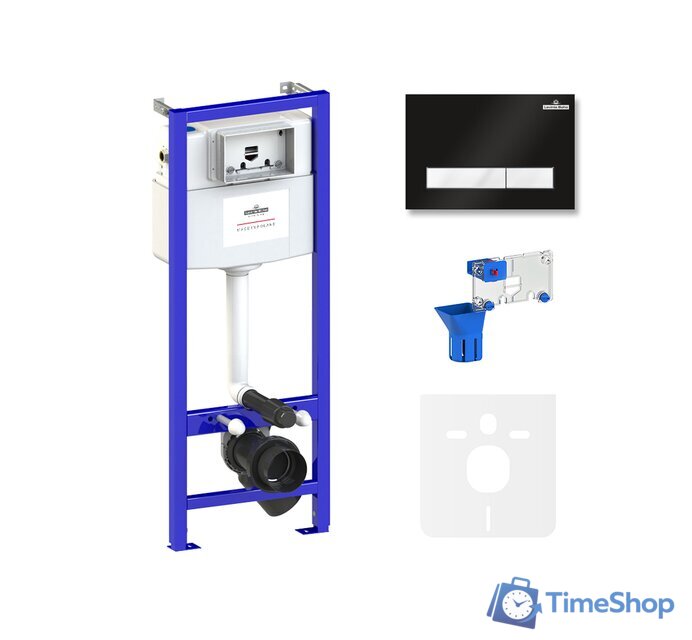 Инсталляция для унитаза Lavinia Boho Relfix 5 в 1 77010045 (матовый черный/белый пластик) - Изображение №1 — Интернет-магазин Time-Shop