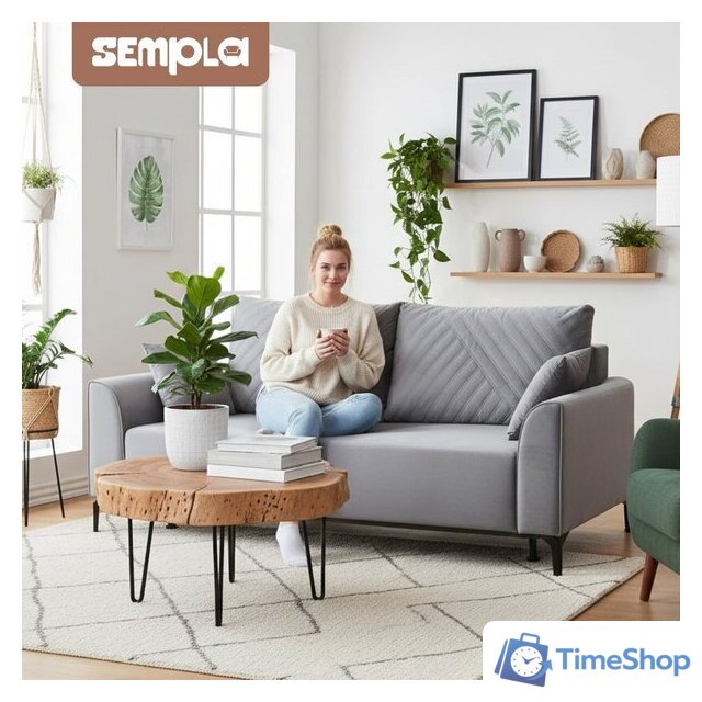 Диван Sempla Берген 2 (мора серый) - Изображение №5 — Интернет-магазин Time-Shop