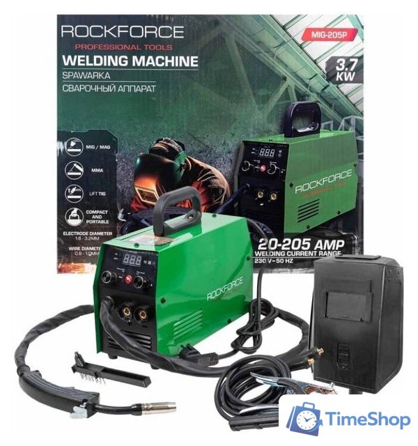 Сварочный инвертор RockForce RF-MIG-205P - Изображение №1 — Интернет-магазин Time-Shop