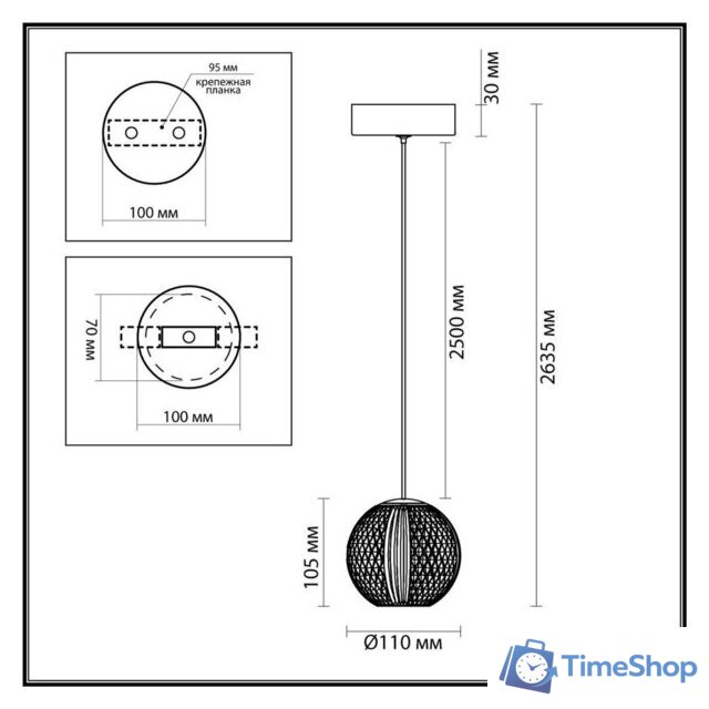 Подвесная люстра Odeon Light Crystal 5007/5LA - Изображение №6 — Интернет-магазин Time-Shop