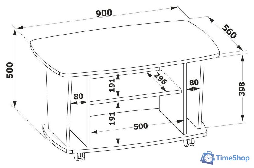 Журнальный столик Сокол СЖ-3 (дуб сонома) - Изображение №3 — Интернет-магазин Time-Shop