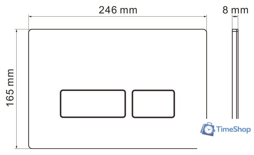 Унитаз приставной Roxen Antares в комплекте с инсталляцией Attach 5 в 1 967013 (кнопка: белый глянцевый) - Изображение №8 — Интернет-магазин Time-Shop