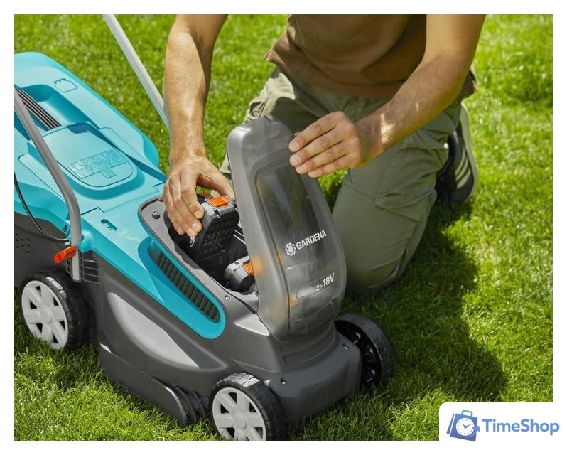 Газонокосилка Gardena PowerMax 32/36V P4A 14621-20 (с 2-мя АКБ) - Изображение №7 — Интернет-магазин Time-Shop