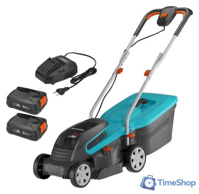 Газонокосилка Gardena PowerMax 32/36V P4A 14621-20 (с 2-мя АКБ) - Изображение №1 — Интернет-магазин Time-Shop