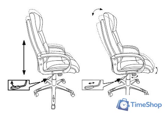 Офисное кресло Бюрократ CH-824B/LBLACK (черный) - Изображение №6 — Интернет-магазин Time-Shop