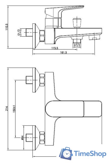Смеситель Cersanit Nature 63064 - Изображение №2 — Интернет-магазин Time-Shop