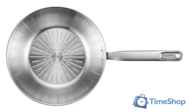 Сковорода ВОК Fiskars All Steel Pure 1065629 - Изображение №3 — Интернет-магазин Time-Shop