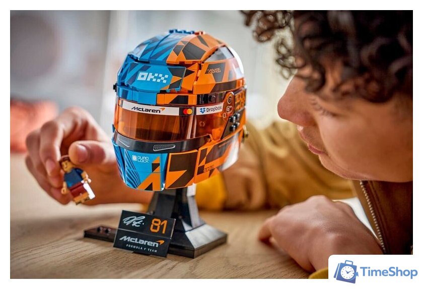 Конструктор LEGO Editions 43017 Шлем McLaren Mastercard F1 Team Oscar Piastri Helmet - Изображение №10 — Интернет-магазин Time-Shop