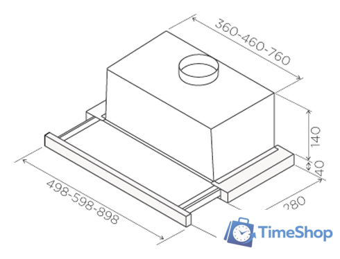 Кухонная вытяжка Jetair Orion LX/GR/F/60/VT PRF0099878C - Изображение №3 — Интернет-магазин Time-Shop