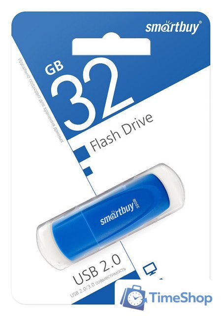 USB Flash SmartBuy Scout 32GB (синий) - Изображение №1 — Интернет-магазин Time-Shop