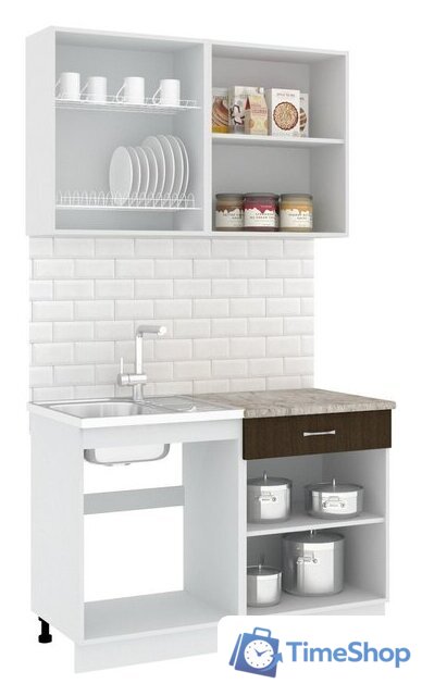 Готовая кухня Кортекс-мебель Корнелия Лира-лайт 1.2м (дуб сонома/венге/марсель) - Изображение №2 — Интернет-магазин Time-Shop