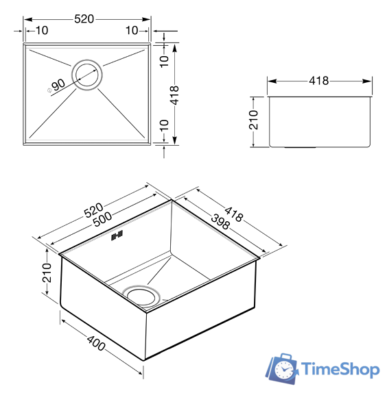 Кухонная мойка Smeg VSTQ50-2 - Изображение №3 — Интернет-магазин Time-Shop