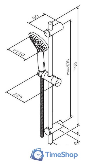 Душевой гарнитур  AM.PM Gem F0190033 - Изображение №8 — Интернет-магазин Time-Shop