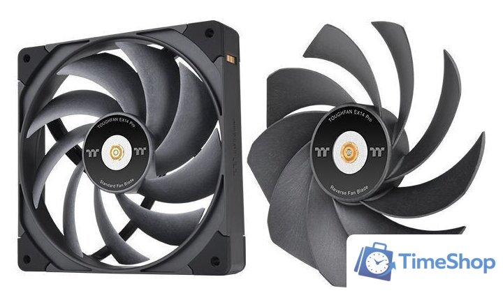 Комплект вентиляторов для корпуса Thermaltake Toughfan EX14 Pro 3-Fan Pack CL-F172-PL14BL-A - Изображение №5 — Интернет-магазин Time-Shop